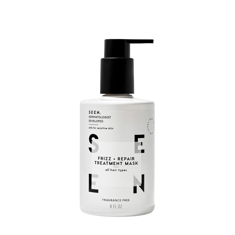 SEEN Frizz + Repair Treatment Mask - Fragrance Free - Fights Frizz, Repairs Damage for Stronger, Smoother, Healthier-Looking Hair - Safe for Sensitive Skin - Image 1