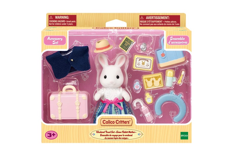 Calico Critters Snow Rabbit Mother's Weekend Travel Set, Dollhouse Playset with Figure and Accessories - Image 2