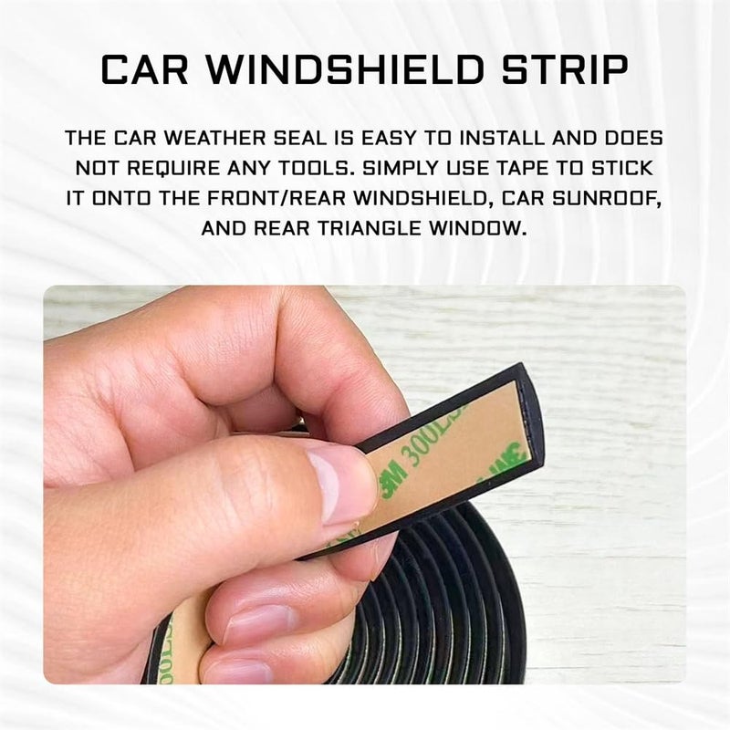 Bukela 7m Windshield Sunroof Seal Strip, Roof Trim Molding Rubber Car Window Seal Strip for Car Front & Rear Windshield Sunroof Windows Weather Sealing Stripping (23FT) - Image 3