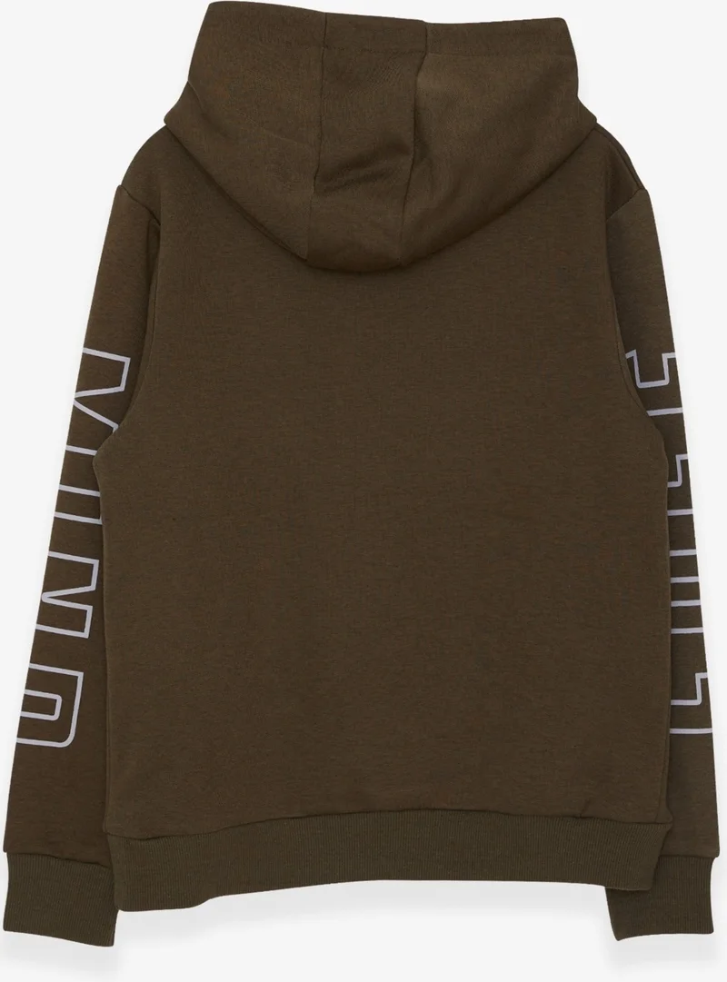 بريز Breeze Boys Text Printed Sweatshirt Khaki Green (9-16 Years)