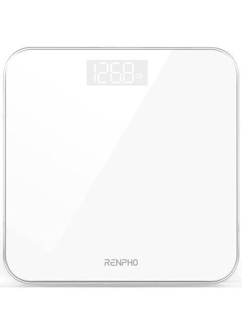 Digital Bathroom Scales Weighing Scale with High Precision Sensors Body Weight Scale (Stone/lb/kg) - White, Core 1S