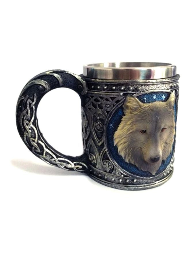 Loquat 3D Wolf King Head Pattern Coffee Tea Mug Multicolor 8.5 x 8.5 x 15centimeter - Image 2