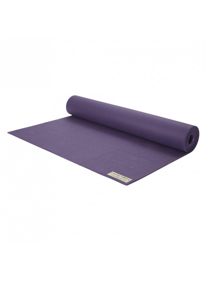 JadeYoga JadeYoga Harmony Yoga Mat - Durable & Thick Gym Fitness Mat, Non-Slip Natural Rubber Yoga Mat - Home Exercise & Stretching Mat, Workout Mat- Yoga, Pilates & Meditation for Women & Men (Purple, 74'')  - Image 1
