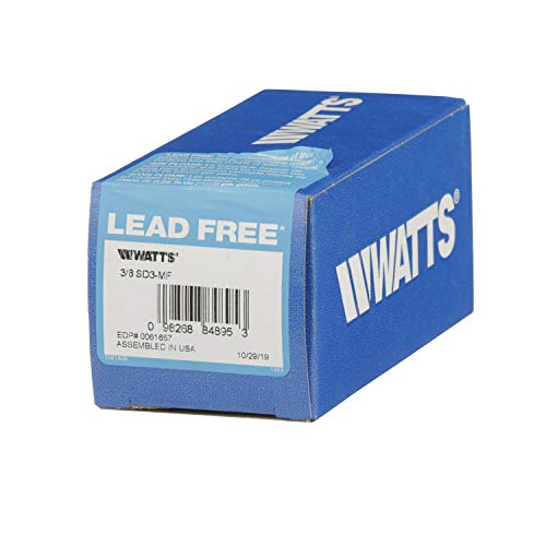watts صمام فحص مزدوج من سلسلة واتس SD-3 3/8" من الفولاذ المقاوم للصدأ لمنع تدفق المياه العكسي لآلة المشروبات، مدخل أنثوي NPT x مخرج ذكر SAE NPT، فتحة جوية، مصفاة واي، تركيب عمودي أو أفقي - Image 3