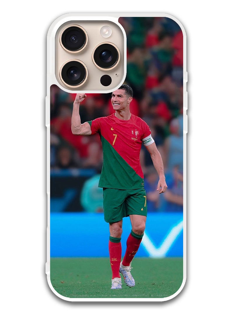 Theodor Protective Case Cover For APPLE IPHONE 16 Pro Ronaldo (7) (White Bumper) - Image 1