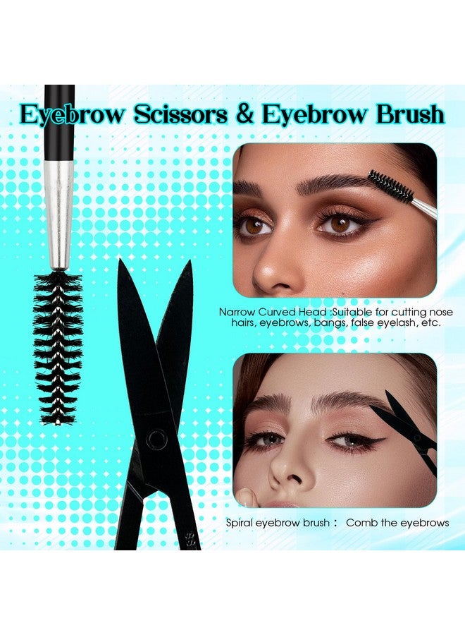 GEMERRY Eyebrow Tweezers Set, 6 Pcs Lash Tweezers Set For Women, Precision Tweezer For Eyebrows With Curved Scissors And Eyebrow Razor For Ingrown Hair High Precision Stainless Steel Eyelash Tweezers - Image 5