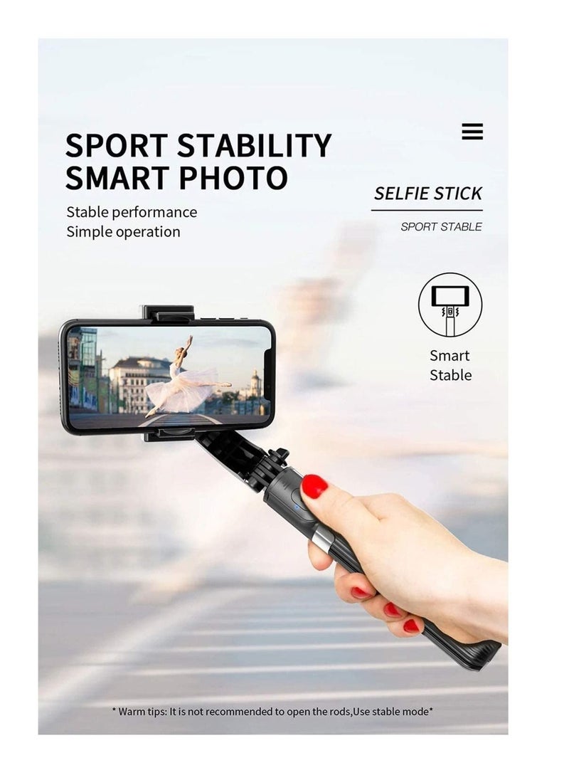 ELTRAZONE - Bluetooth Handheld Gimbal Stabilizer Mobile Phone Selfie Stick Holder Adjustable Selfie Stand With tripod - Image 1