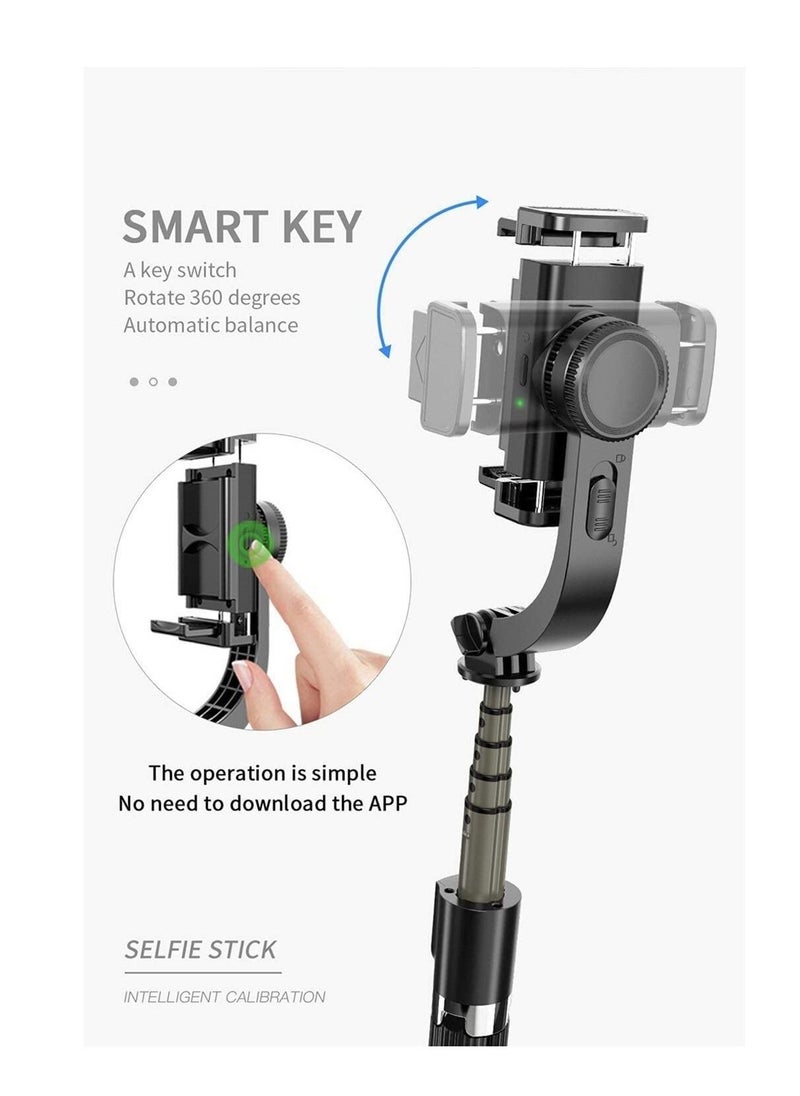 ELTRAZONE - Bluetooth Handheld Gimbal Stabilizer Mobile Phone Selfie Stick Holder Adjustable Selfie Stand With tripod - Image 1