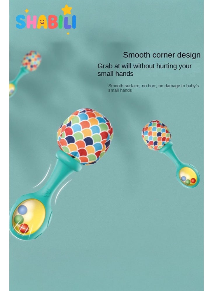 شبيلي مجموعة من 2 قطع من آلات موسيقية ناعمة لرجيع، ألعاب للأطفال حديثي الولادة للأطفال من 3 أشهر فما فوق، مجموعة من أدوات الماراكاس، ألعاب حسية لتطوير الحواس لطفل حديث الولادة في أوقات اللعب والتعلم بمونتيسوري، مثالي لمتعة حديثي الولادة! - Image 5