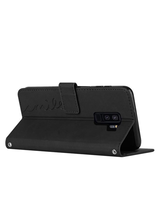 اس-توب جراب لهاتف Samsung Galaxy S9+ مصنوع من الجلد بتصميم قلب مع حبل تعليق - Image 3