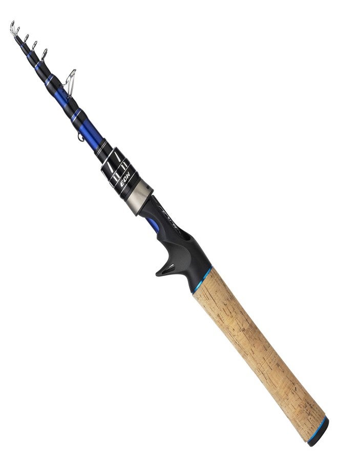 EOW XPEDITE PRO Portable Telescopic Casting and Spinning Fishing Rods, 24T Carbon Blanks & Solid Carbon Tip, Cork Handle, Travel Rod, Light Weight and Short Collapsible Rods - Image 1