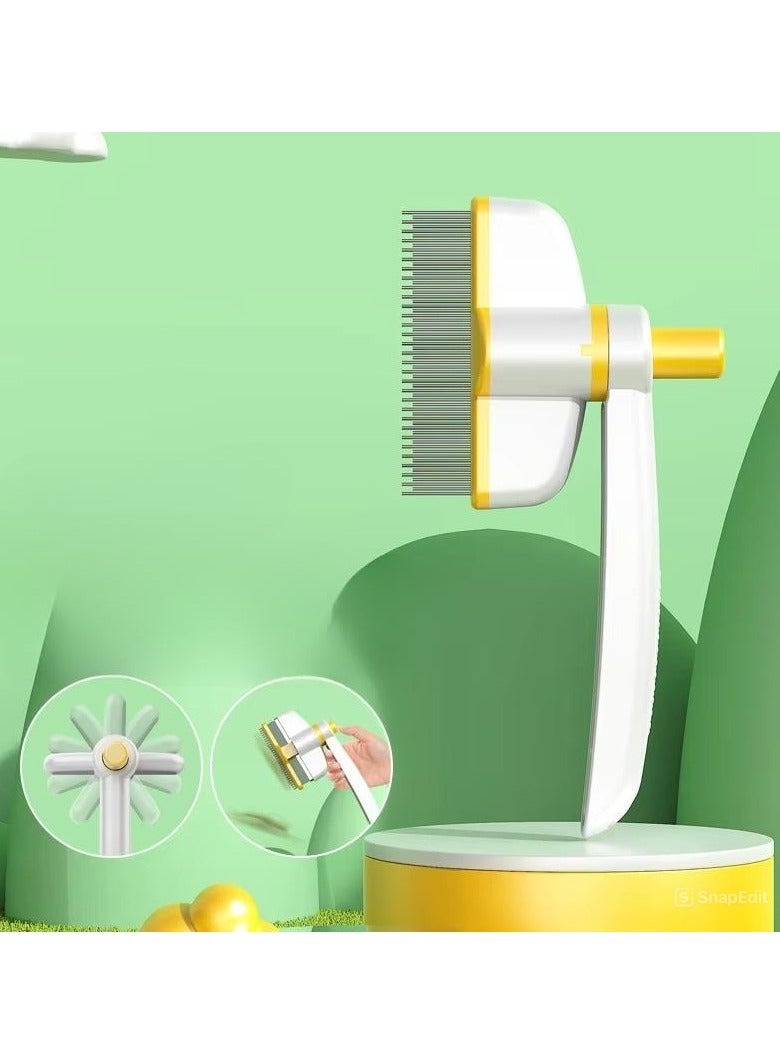 🧴🐕‍🦺 Pet Flea Comb with Release Button – Advanced Hair Removal Brush for Cats & Dogs, Short & Long Hair - Image 1