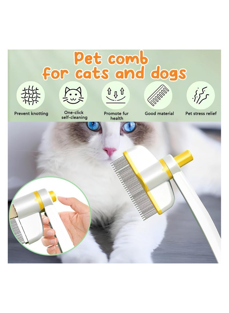 🧴🐕‍🦺 Pet Flea Comb with Release Button – Advanced Hair Removal Brush for Cats & Dogs, Short & Long Hair - Image 4