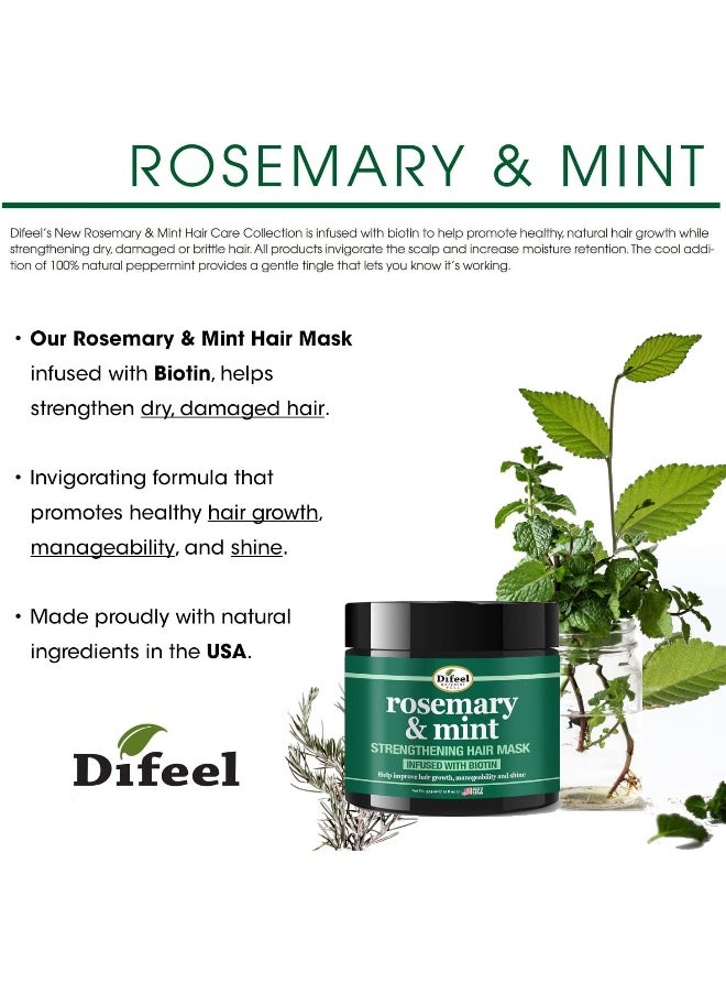 difeel - Rosemary And Mint Strengthening Hair Mask With Biotin 355Ml - Image 1
