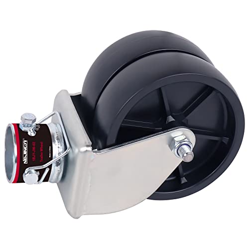 NBJINGYI 6" 2000lbs Dual Trailer Swirl Jack Caster Wheel With Pin fits Any Jack Better Soft Ground Roll - Image 5