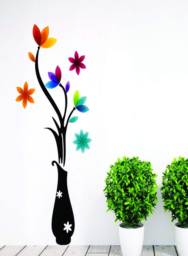 Decals Creation Vinyl Flowers Wall Sticker, 23.62 x 18.89 x 0.39 Inches, Multicolour - Image 1