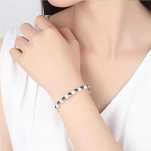 Thrillz Adorable Silver Bracelet For Women Simulated Pearl 925 Sterling Silver Bracelet For Women Girls Love Gifts Jewellery - Image 3