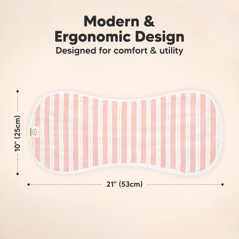 KeaBabies 5-Pack Muslin Burp Cloths Baby Boy, Girl - Very Absorbent Baby Burp Cloth Rags, 8-Layers Viscose Derived from Bamboo Cotton Muslin Towel, Super Soft Spit Up Rags, No Shrink Washcloths (Sweet Charm) - Image 2