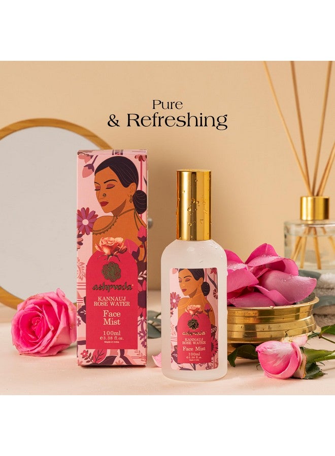 Ashpveda Kannauj Rose Water Face Mist Gulab Jal, Cleansing Toning & Silky Smooth Skin | Pores Minimising Face Mist (100ml) - Image 3