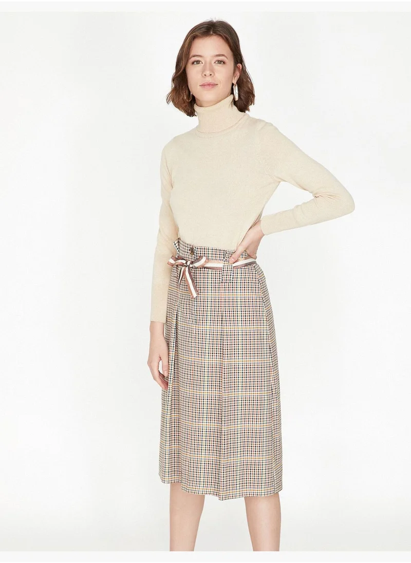 KOTON Checked Skirt