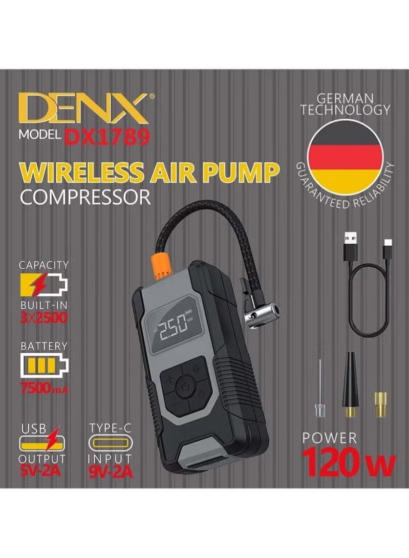 Denx 120W Air Blower with 7500 Portable Charger Dx1789 - Image 1