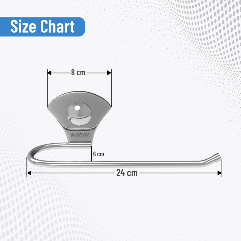 APAV Stainless Steel Napkin Holder for Table, Kitchen, Bathroom, and Dining - Stylish Paper Napkin Ring/Towel Ring/Towel Hanger/Towel Holder for Wash Basin- Sleek & Durable Design (Pack of 1) - Image 3