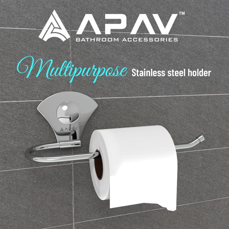 APAV Stainless Steel Napkin Holder for Table, Kitchen, Bathroom, and Dining - Stylish Paper Napkin Ring/Towel Ring/Towel Hanger/Towel Holder for Wash Basin- Sleek & Durable Design (Pack of 1) - Image 4
