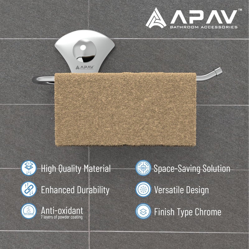 APAV Stainless Steel Napkin Holder for Table, Kitchen, Bathroom, and Dining - Stylish Paper Napkin Ring/Towel Ring/Towel Hanger/Towel Holder for Wash Basin- Sleek & Durable Design (Pack of 1) - Image 5