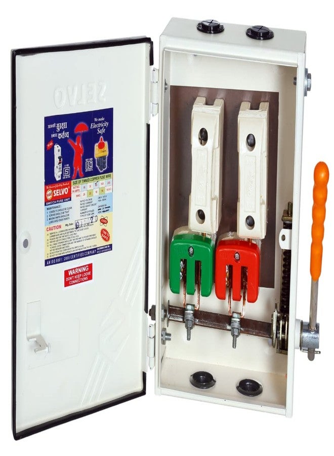 SELVO 63A 240V Double Pole Rewireable Switch Fuse Units - Image 1