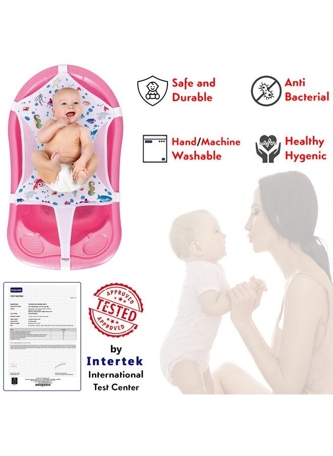 Sevi Baby Sevi Baby Baby Bath Seat Support Net, Patterned Bath Net with Six Safety Support Corner, Premium Quality Bath Sling for Newborns, Size: 35” x 21” (Bathtub is not Included) 1 Count (Pack of 1)  - Image 3