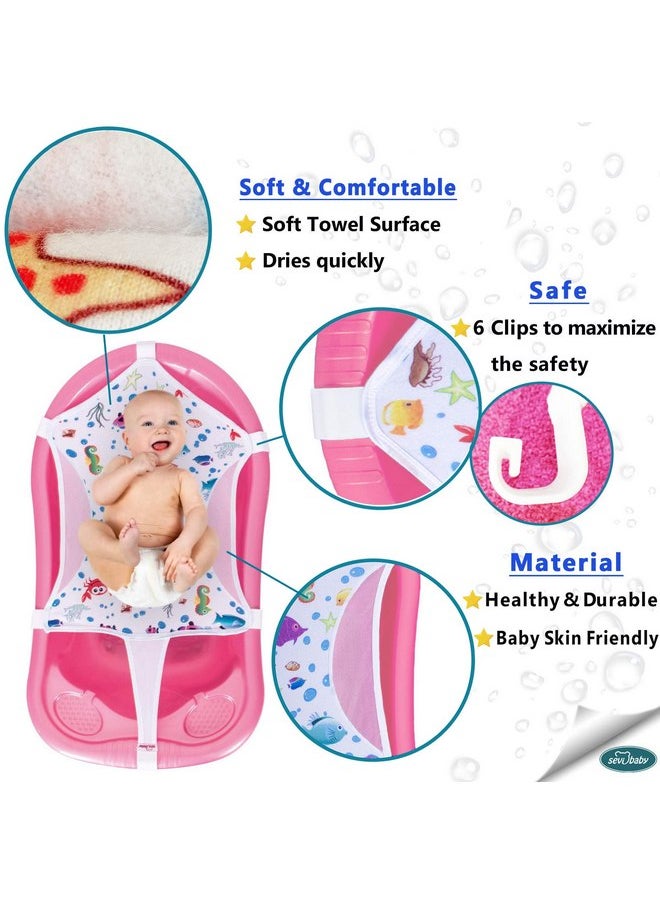 Sevi Baby Sevi Baby Baby Bath Seat Support Net, Patterned Bath Net with Six Safety Support Corner, Premium Quality Bath Sling for Newborns, Size: 35” x 21” (Bathtub is not Included) 1 Count (Pack of 1)  - Image 4