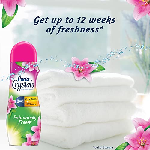 Purex Crystals In-Wash Scent Booster, Fabulously Fresh, 21 oz (Pack of 4), Long-Lasting Freshness & Odor Elimination Technology - Image 4
