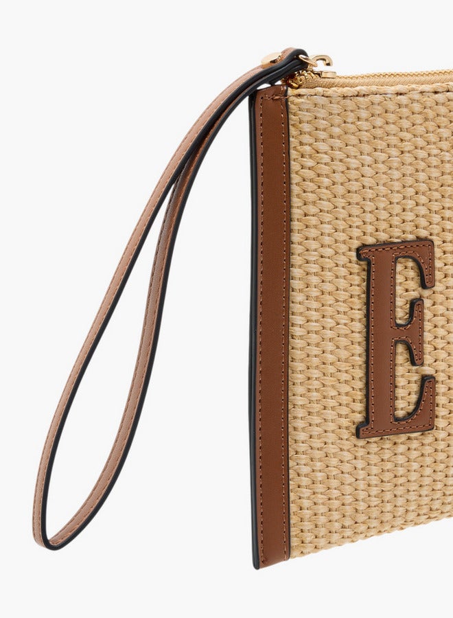 ELLE Women's Logo Detail Clutch with Zip Closure and Wrist Loop - Image 4