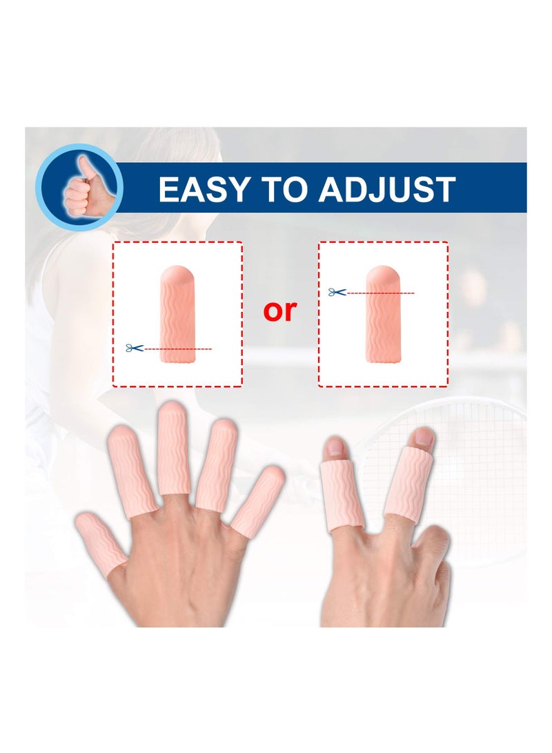 Latex-Free Gel Finger Cots, 14Pcs Finger Tips Protector for Cracking, Dermatitis, Psoriasis & Eczema Relief, Comfortable Finger Covers - Image 4