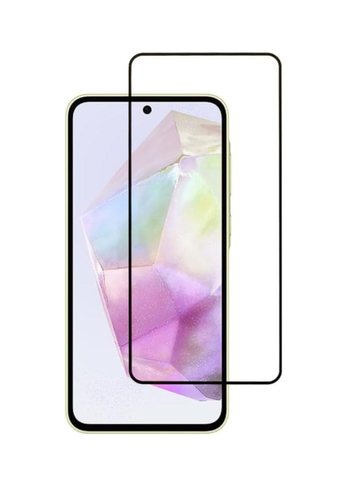 واقي شاشة من الزجاج المقوى لهاتف سامسونج جالاكسي A56، بصلابة ، مقاوم للبقع وبصمات الأصابع، صورة عالية الدقة مع حماية كاملة فائقة القوة.