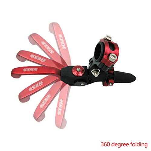 OTOM Universal Motorcycle Aluminum 7 Gear Foldable Clutch Lever Adjustable Handle Clutch 7/8" 22mm for Dirt Bike Mini Bikes ATV Scooter （Red） - Image 4