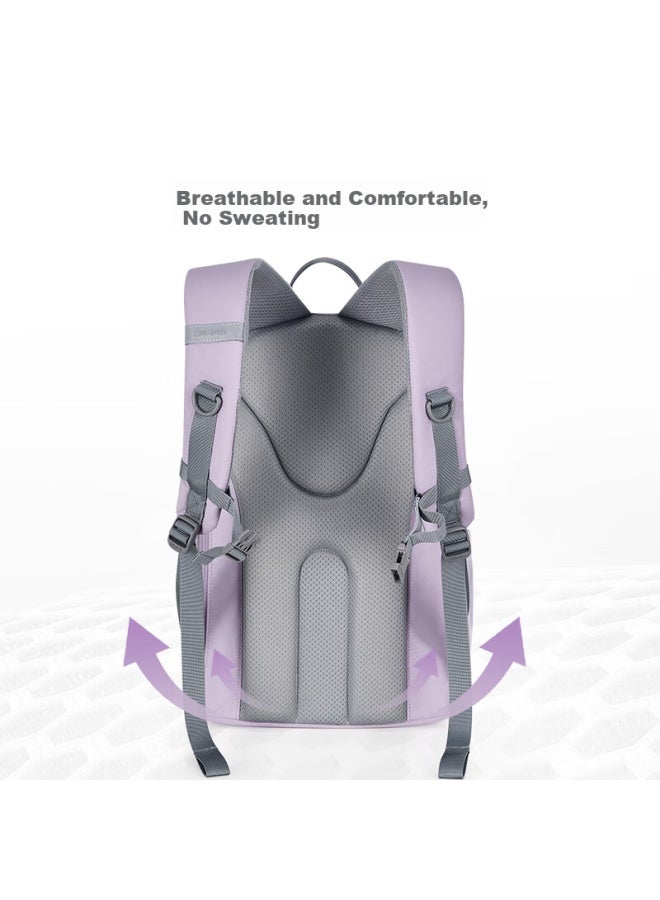 Oiwas Mochi Bag For Junior High School Students, Jd Self-operated Female Double Shoulder Bag Male Backpack Large Capacity Gray - Image 4