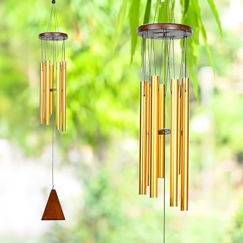 ZAICUS Wind Chimes for Home Décor - Hanging Decorative Items for Balcony – Positive Energy Items for Home - Wind Chimes for Balcony (Gold 8-Pipe) - Image 2