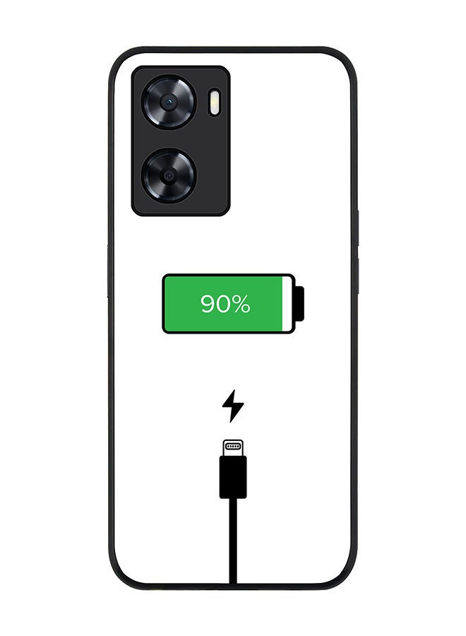 Stylizedd Rugged Black edge case for Oppo A57 4G/Oppo A77 4G/Oppo A77s Slim fit Soft Case Flexible Rubber Edges Anti Drop TPU Gel Thin Cover - Battery Charging - Image 1