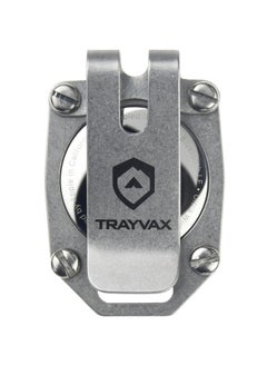Tracer Apple Airtag Keychain, Stainless Steel Air Tag Holder Key Chain With Pocket Clip, And Lanyard Hole, Silver