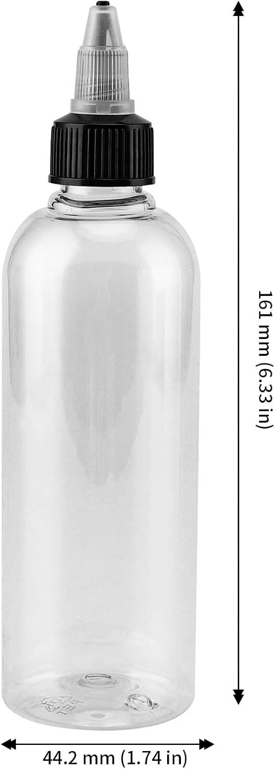 JAPCHET 50 Pack 5oz Empty Plastic Squeezing Bottles 150ml Plastic Bottles with Twist Top Cap Clear Condiment Squeeze Bottles for Oil Ketchup Mustard Sauces Dressing Art Crafts and More - Image 2