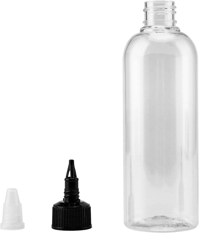 JAPCHET 50 Pack 5oz Empty Plastic Squeezing Bottles 150ml Plastic Bottles with Twist Top Cap Clear Condiment Squeeze Bottles for Oil Ketchup Mustard Sauces Dressing Art Crafts and More - Image 5