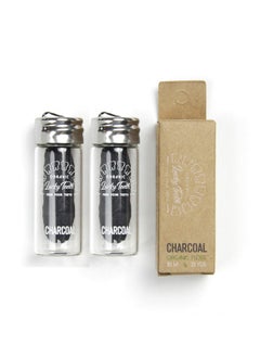 Lucky Teeth Boo Fibre With Activated Charcoal Floss In Glass Jar With Tea Tree And Peppermint Essential Oils 30 M / 33 Yds - By Lucky Teeth (2 Pack)  - Image 1