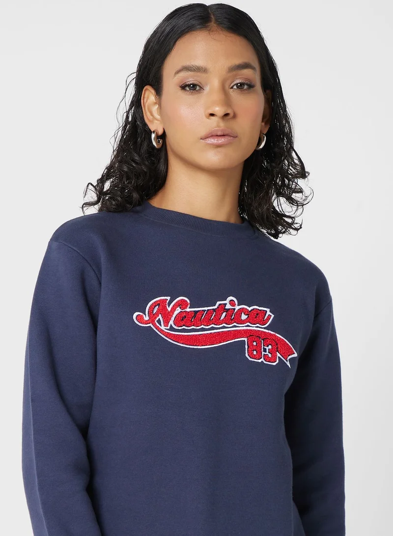 NAUTICA Graphic Crew Neck Sweatshirt