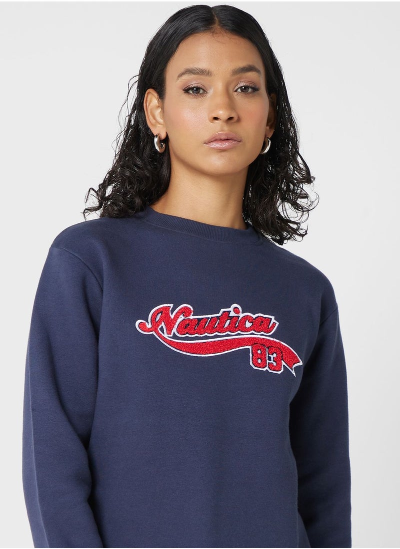 NAUTICA - Graphic Crew Neck Sweatshirt - Image 1