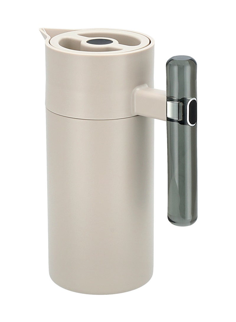 Dallaty Stainless Steel Vacuum Flask - 1200Ml - Beige - Image 5