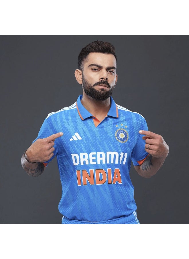 Adidas Adidas Indcri Odijsym Blue Cricket Jerseys For Men Xs  - Image 2