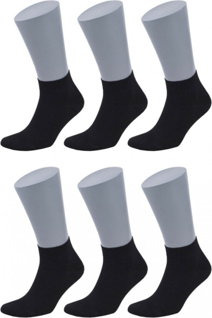 DAYCO Black Color Summer Women's Bamboo Booties Socks Set of 6  - Image 2