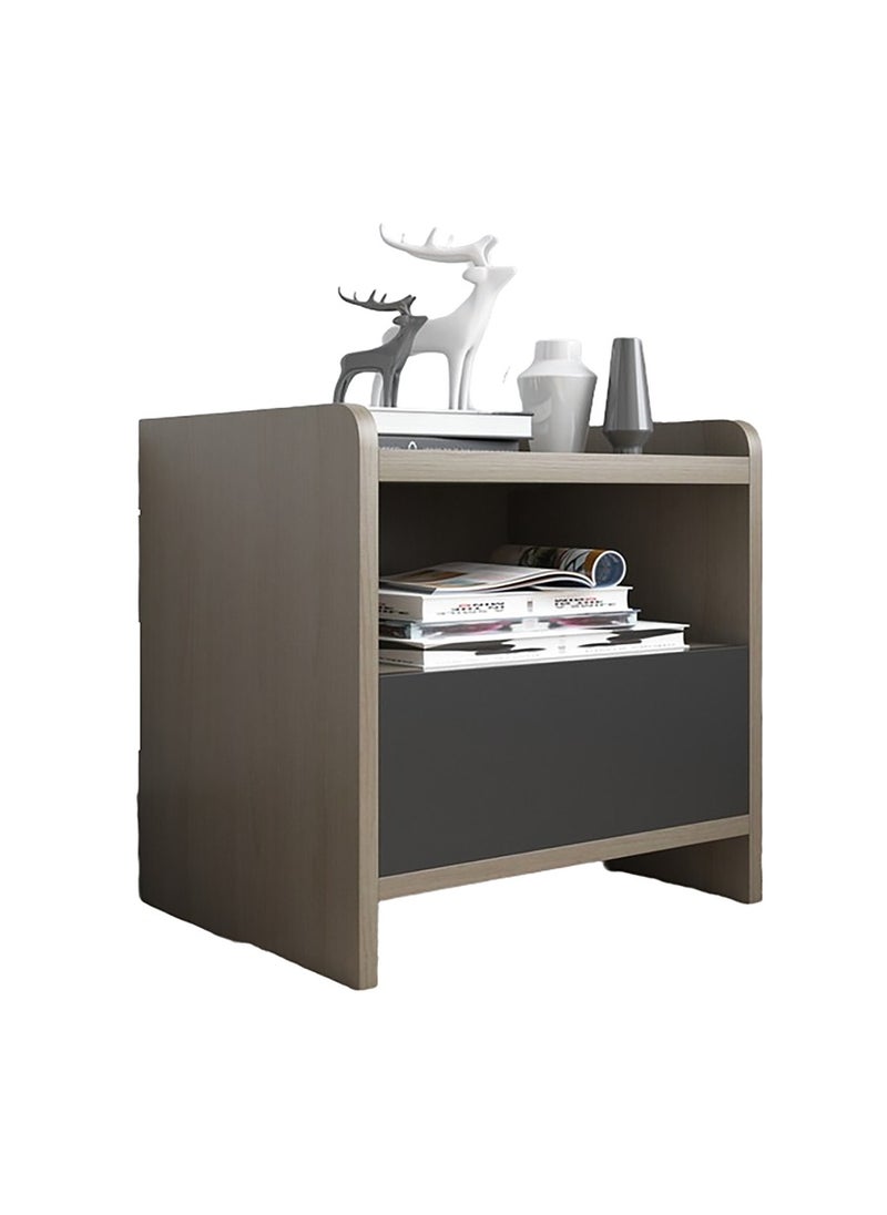 ROYALOAK Royaloak Dexter Side Table | Two Shelves | MDF Construction | Elegant Melamine Finish | Modern Design | Durable & Long-lasting | Side Table with Storage  - Image 1