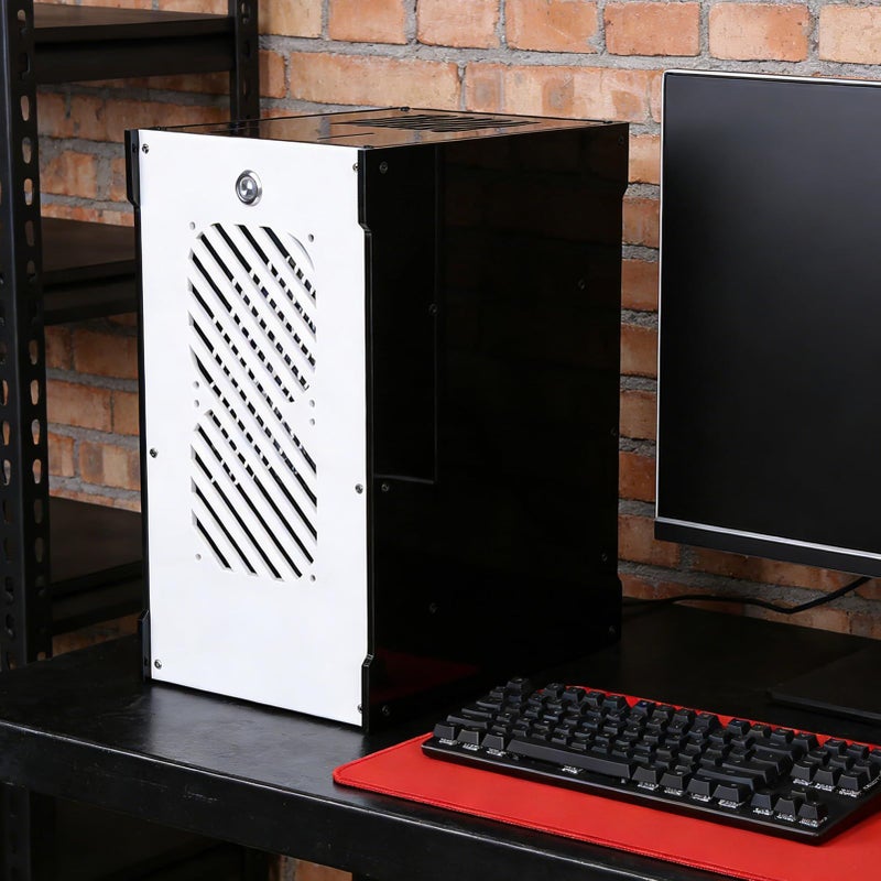 حالة الكمبيوتر الشخصي Mini ITX 292x220x165mm إطار مفتوح يدعم مزود طاقة SFX 4 أقراص SSD حالة كمبيوتر سطح المكتب للألعاب - Image 4